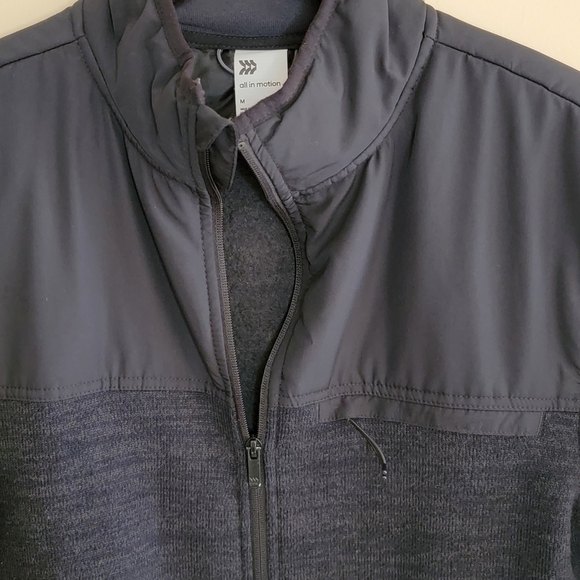 All in Motion | Heathered Black Zipper Jacket - Picture 2 of 4